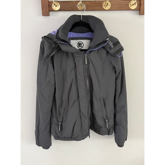 Superdry Women’s M Original Windcheater Japan Jacket Grey/Lavender Windbreaker - Picture 4 of 9